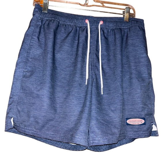 Vineyard Vines Mens Swim Trunks blue stripe board shorts size Small S - Picture 1 of 4
